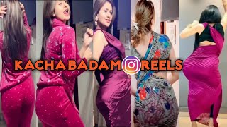 Badam badam kacha badam hot Instagram musically reels  anjali arora hot tiktok musically dance 🍑👅 [upl. by Pyotr]