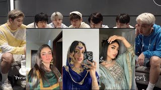 BTS REACTION Desi Girls Transitions  🔥🥰🇧🇩🇮🇳🇵🇰 [upl. by Vallo]