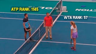 When WTA Player Clashes ATP Player Who Wins [upl. by Aihsatal]