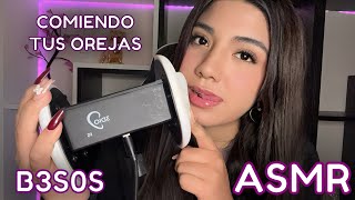 ASMR español  3DIO LENS LICKING Oreja a oreja  EAR EATING  Mouth sounds INTENSOS  INAUDIBLE [upl. by Ahsiek]