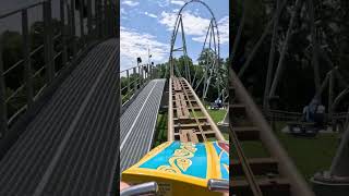 Conquer the Roman Gods Pantheon POV rollercoaster amusementpark buschgardenswilliamsburgcoaster [upl. by Arquit]