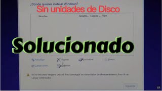 ¡Solucionado No reconoce DISCO DURO Instalando Windows 10 11 2023 [upl. by Luiza]