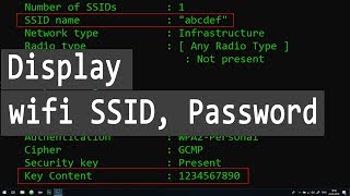 How to get WIFI SSID and Password in Windows 10 Laptop Computer using Command Prompt [upl. by Zolly]