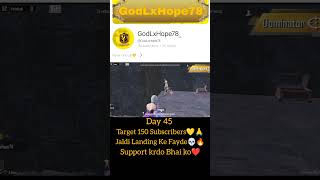 Bhale Insaan ki Landing💛🫡 Target 150 Subscribers💛🙏 bgmi shorts youtubeshorts pubg trending [upl. by Nivert]