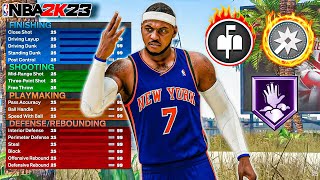 NBA 2K23 PRIME CARMELO ANTHONY 3 LEVEL SCORER BUILD HOF DREAM SHAKE [upl. by Herm]