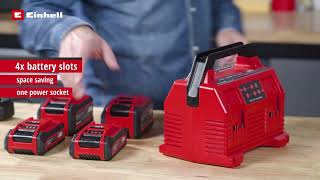 Einhell Acculader 2x2 Power XQuattrocharger 4A  Power XChange [upl. by Pendleton205]