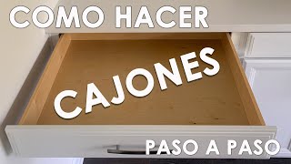 Como hacer cajones paso a paso para gabinete de cocina [upl. by Christina38]