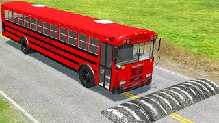 Bus vs Deep Water  Speed Bumps  Truck Bus Rescue  Train vs Cars  BeamNGDrive [upl. by Nywra811]