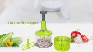 New Food Chopper Manual Vegetable Veggie Chopper Dicer Hand Quick Easy [upl. by Nattie]