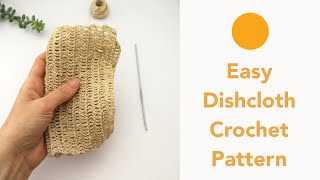 Easy Dishcloth Crochet Pattern for Beginners [upl. by Browne]