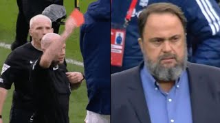 Angry Nottingham Forest Owner Marinakis Chases Referee Paul Tierney Down the Tunnel 😳  Darwin Nunez [upl. by Ahsinad918]