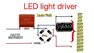 auto volt convert 220V ac to DC 3V 6V 9V 12V 15V 24V  DC led driver [upl. by Atnoed]