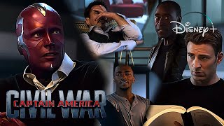 Captain America Civil War  Sokovia Accords Discussion  Visions Speech Scene  Disney 2016 [upl. by Anitrak]