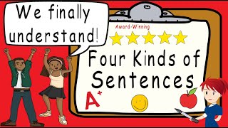 Four Kinds of Sentences  Award Winning Teaching Video  Four Types of Sentences  Complete Sentence [upl. by Lleneg]