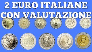 2 EURO COMMEMORATIVE ITALIANE CON VALUTAZIONE  ALCUNE SONO RARE [upl. by Smallman]