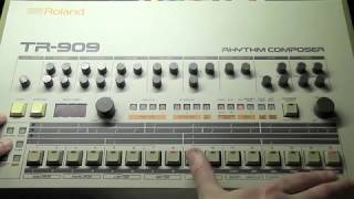 How to use a Roland TR909 Drum Machine [upl. by Elinnet]