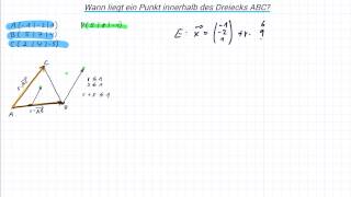 Wann liegt ein Punkt innerhalb des Dreiecks ABC [upl. by Koziel]