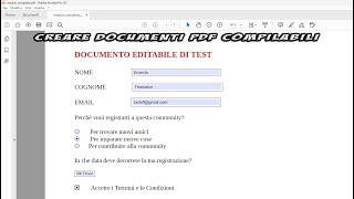 Come creare documenti PDF compilabili [upl. by Ydissahc]