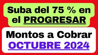 👉 BECAS PROGRESAR montos a cobrar según el tipo de Beca en Octubre 2024 luego del aumento del 75 [upl. by Enirroc]