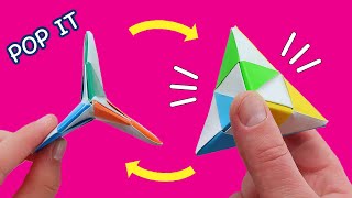 Easy Origami Pop It Fidgets Antistress Funny Moving PAPER TOYS [upl. by Jesh]