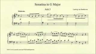 Beethoven Sonatina in G major Anh 5 Moderato [upl. by Ellga]