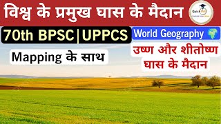 Grasslands of The World  World Geography 🌏  उष्ण और शीतोष्ण घास के मैदान  Quickias [upl. by Aritak]