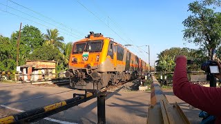 Rarest Scene Ever  Twins Vs Livery Wap5 Leads Aastha Special trains Furiously Skip At Railgate [upl. by Hennebery]