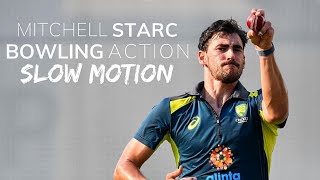 Mitchell Starc Bowling Action SlowMotion [upl. by Thibault]