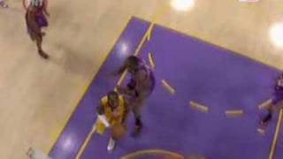 Amare Stoudemire blocks Kobe Bryant Kobe cry to ref [upl. by Emmeram]