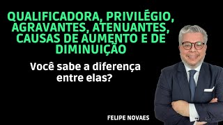 Você sabe a diferença qualificadora privilégio agravante atenuante aumento e de diminuição [upl. by Ailedua]