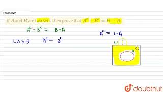 If A and B are two sets then prove that Ac Bc BA  CLASS 12  SET RELATION amp FUNCTIO [upl. by Rodavlas]