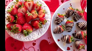 Easy Chocolate Dipped Strawberries with microwave [upl. by Llevel594]