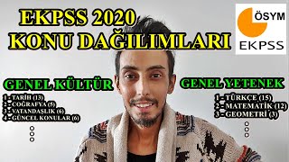 EKPSS 2020 KONU DAĞILIMI  EKPSS  MATEMATİK KONU DAĞILIMI  GENEL KÜLTÜR GENEL YETENEK KONU DAĞILIM [upl. by Ebaj]