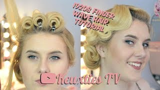 1920s Finger Waves Vintage Hair Tutorial [upl. by Erreipnaej921]