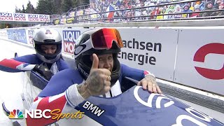 Kaillie Humphries wins first twowoman bobsled World Cup race of season  NBC Sports [upl. by Aekan643]