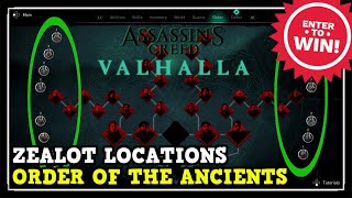 Assassins Creed Valhalla All Zealot Locations Order of the Ancient Locations [upl. by Imotih]