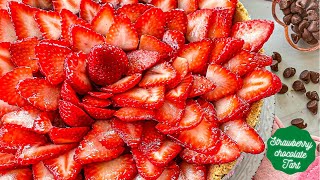 Strawberry Chocolate Tart Recipe Eggless dessert perfect for Valentines Day amp during berry season [upl. by Anyela]