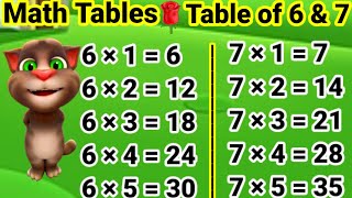 Table of 6 and 7 6 aur 7 ka Table 6 ka Table 7 ka Table Table 6 amp 7 Pahada 6 aur 7 tableof6and7 [upl. by Ydak206]