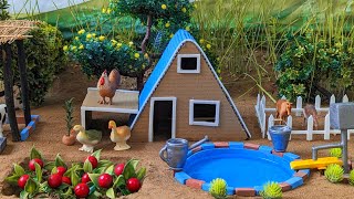 DIY Mini Farm  build Your Dream Mini Farm A StepbyStep Guide with Cattle Watering and Hand Pump [upl. by Nitsuga336]