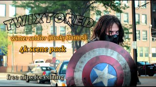 Winter soldier Bucky Barnes 4k Twixtor cc scene pack  winter soldier badass scene pack free clips [upl. by Irec]