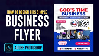 How to Design a Simple Business Flyer  Photoshop Tutorial [upl. by Hceicjow]