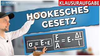 Hookesches Gesetz  Elastizitätsmodul Übungsaufgabe [upl. by Retsim]