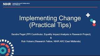 Training  Implementing Change  Practical Tips  11 March 2024 [upl. by Llen]