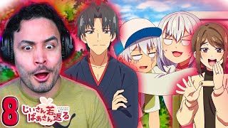 😅¿Y ESTOS IMPOSTORES👴👵Jiisan Baasan Wakagaeru Capitulo 8 REACCION [upl. by Kcirddet]