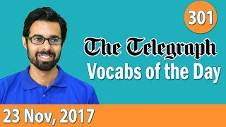 ✅ The Telegraph Vocabulary 23rd Nov 2017  Learn 10 New Words with Tricks  Day301 [upl. by Gerstein]