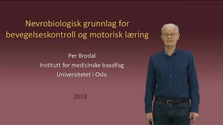 25 Nevrobiologisk grunnlag for kontroll og læring av bevegelser [upl. by Tedra]