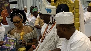 MOMENT YINKA TNT GREETS OONI OF IFE AFTER LAUNCHING OSRA MAGAZINE 2023 [upl. by Markos]