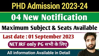 04 New PhD Application Form 2023  PhD Admission Notification 2023  PhD Admission 2023 [upl. by Althea]