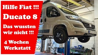 Fiat Ducato 8  Das wussten wir nicht   Vier Wochen Werkstatt  Wohnmobil Kastenwagen Probleme [upl. by Dardani582]