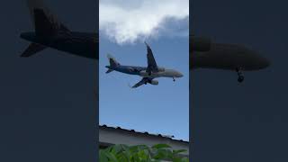 Airplane landing at Sepinggan Balikpapan airport travel airport airport travel [upl. by Thorncombe115]